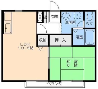 ビーライン和泉【1階】の間取り