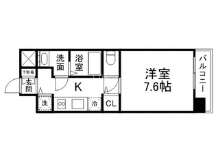 Vegas太秦天神川【4階】の間取り