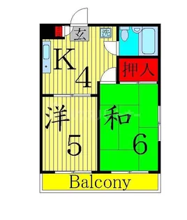 佐野宝マンション【2階】の間取り