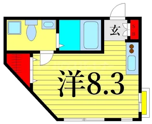 フェリオコート西日暮里【2階】の間取り