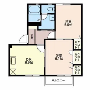 パストラル新光町I【1階】の間取り