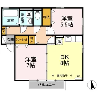 アークパル A【2階】の間取り