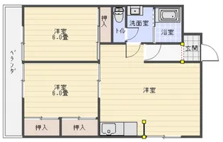アセント昭和台【3階】の間取り