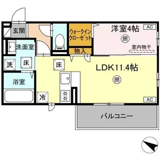 ピノ・ジョヴァーネ【1階】の間取り