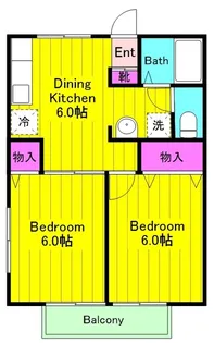 リバーストーンエイト【2階】の間取り