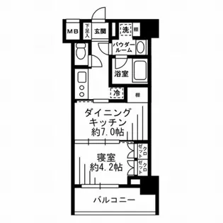 レジディア池尻大橋【6階】の間取り