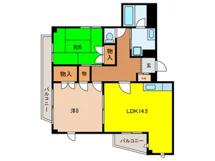 ミナミマチマンション【3階】の間取り