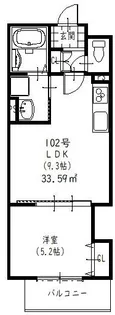 ラモーナ上野口【1階】の間取り