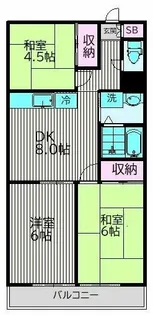 コーポエガワ【3階】の間取り