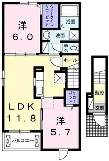 オリゾンI【2階】の間取り