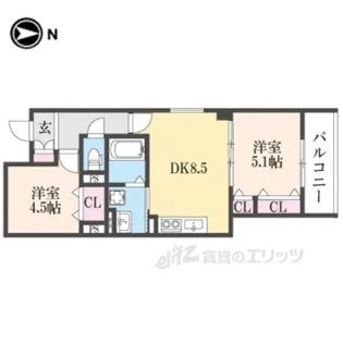 クリエオーレ下神田2【3階】の間取り