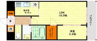セレーノ南森町【4階】の間取り