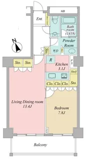 代官山アドレスザ・タワー【6階】の間取り