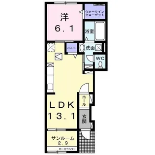 プライム五井II【1階】の間取り