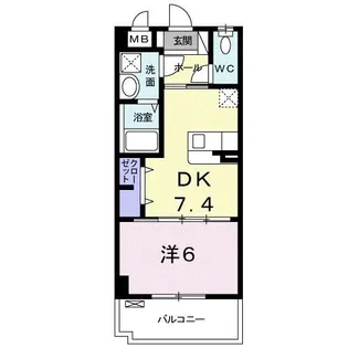 グラース サワ【1階】の間取り