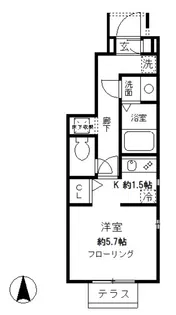 TAY Apartment【1階】の間取り