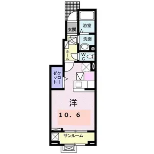 エスポワールA【1階】の間取り