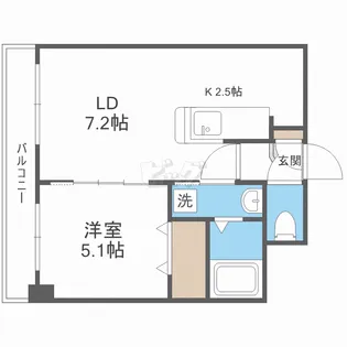 サンライトシティ豊平【2階】の間取り