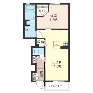 シャローム二番館【1階】の間取り