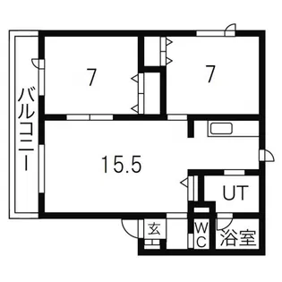 メイプル西宮の沢【2階】の間取り