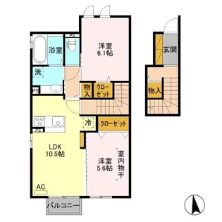 ルミエール B【2階】の間取り