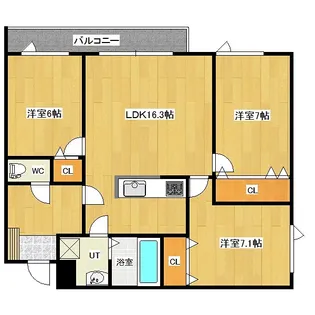 K’S SQUARE(ケーズスクエア)【3階】の間取り