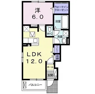 ベル ピエス【1階】の間取り