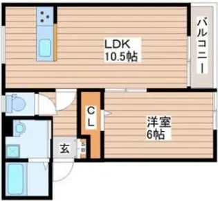 PrimRose船岡B棟【1階】の間取り