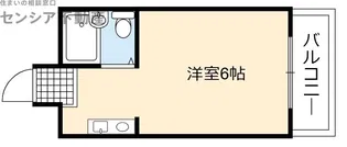 コーポラス高殿【6階】の間取り