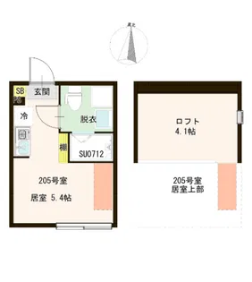 ハーモニーテラス貫井III【2階】の間取り