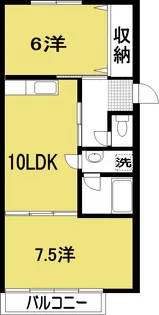スカイマンション弥生【7階】の間取り