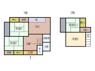 熊本県熊本市西区稗田町【一戸建】の間取り