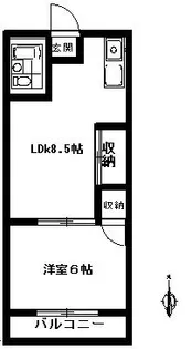 フラット英【2階】の間取り