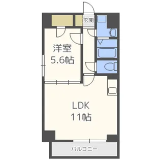 S-RESIDENCE難波Viale【13階】の間取り