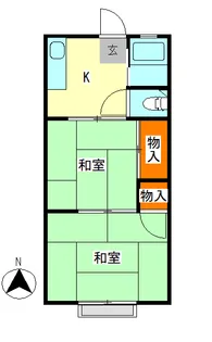 国谷ハイツ【2階】の間取り