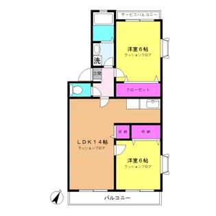 リヴェール南成瀬【2階】の間取り