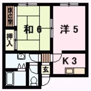 コーポ大浜【2階】の間取り