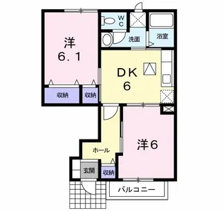 福岡県北九州市小倉南区南方3【アパート】の間取り
