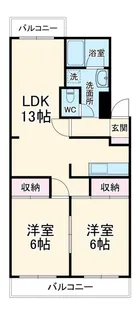 カナヤハイツI【2階】の間取り