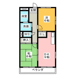 メゾンフロント3【1階】の間取り