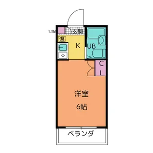 ビビッド原【3階】の間取り