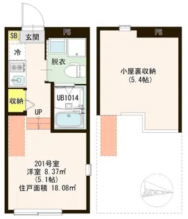 ハーモニーテラス一ツ家IX【2階】の間取り