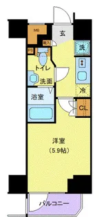 Bandobashi KNOTS【8階】の間取り