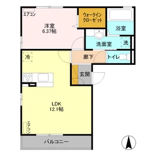 パル・クレール【3階】の間取り
