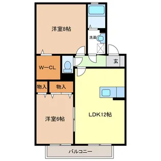 アメニティモア【2階】の間取り