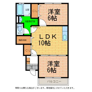 ヴィラファミールA・B【1階】の間取り
