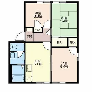 フレグランス今泉A【1階】の間取り