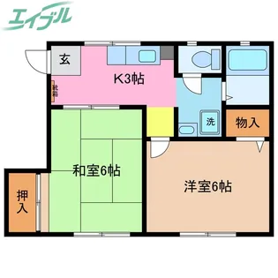 ソファレ高田【1階】の間取り