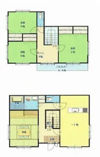 群馬県桐生市広沢町3【一戸建】の間取り