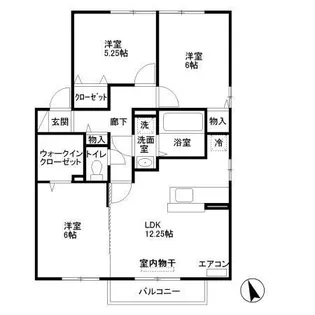 グラウクス・シャトー B【2階】の間取り
